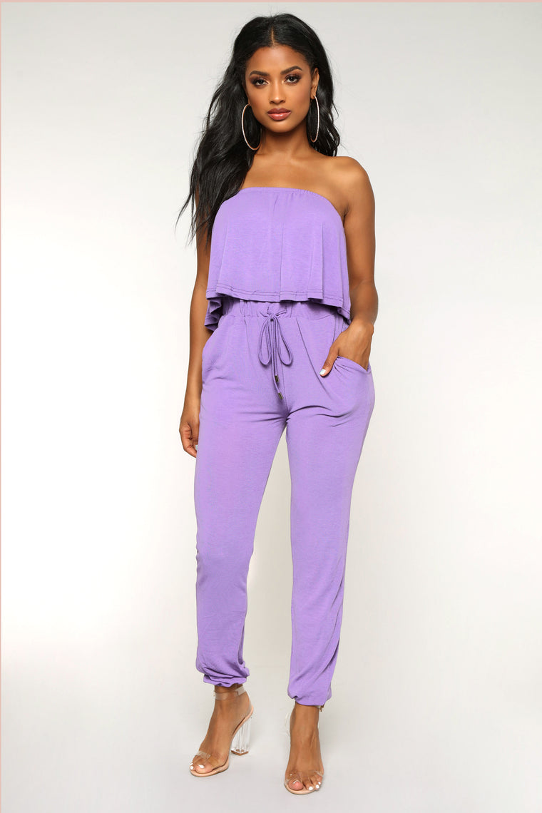 purple jumpsuit fashion nova