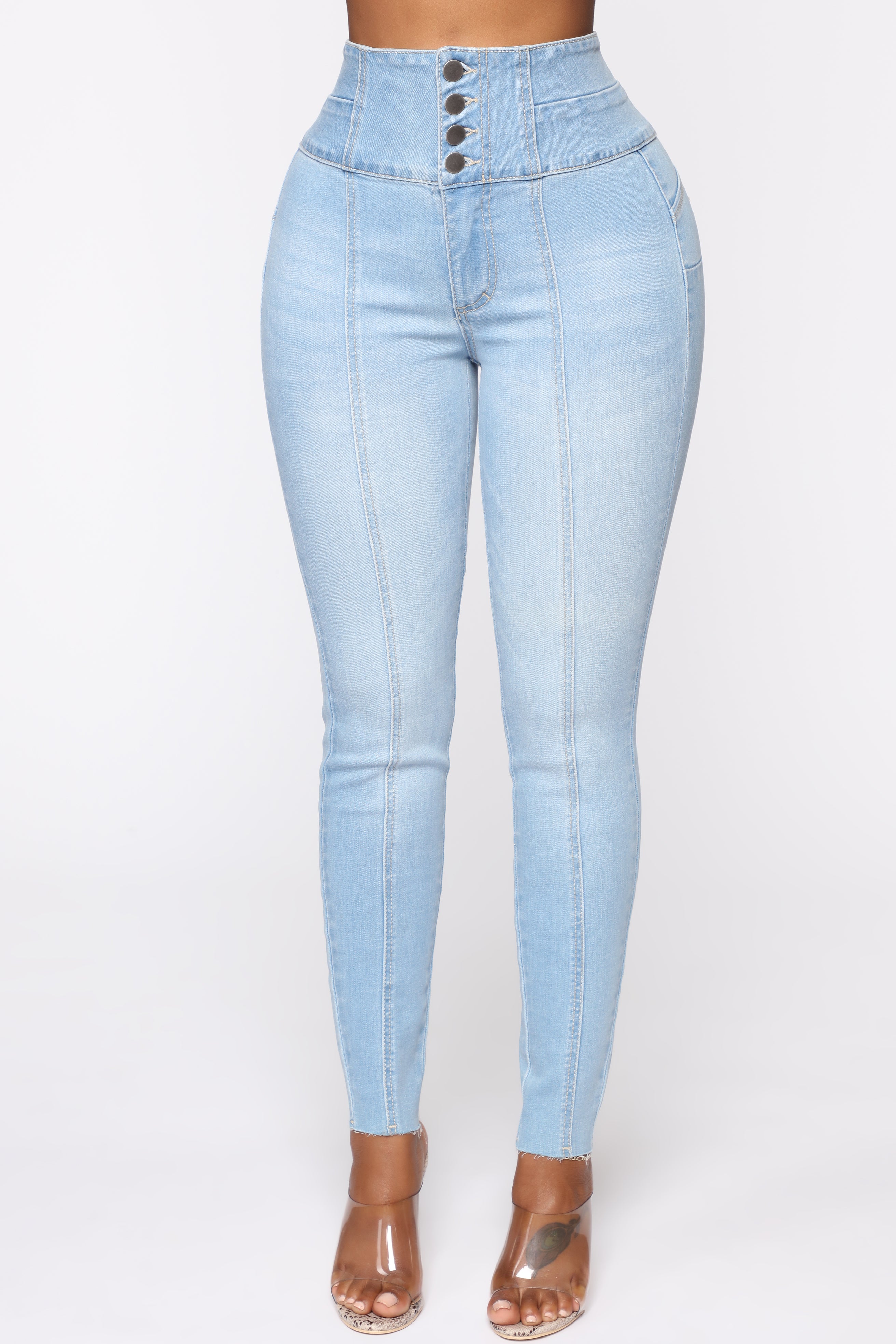 Butt 4 Me Skinny Jeans - Light Blue Wash – Fashion Nova