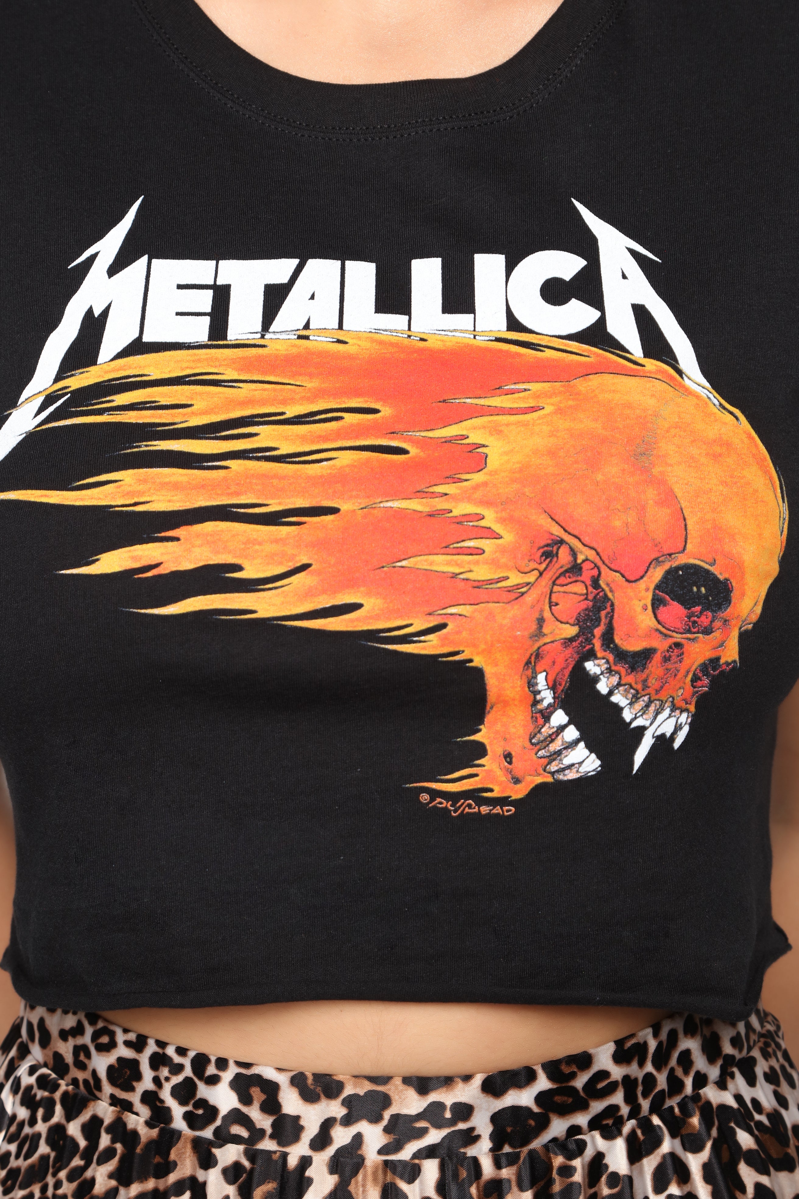 metallica crop hoodie