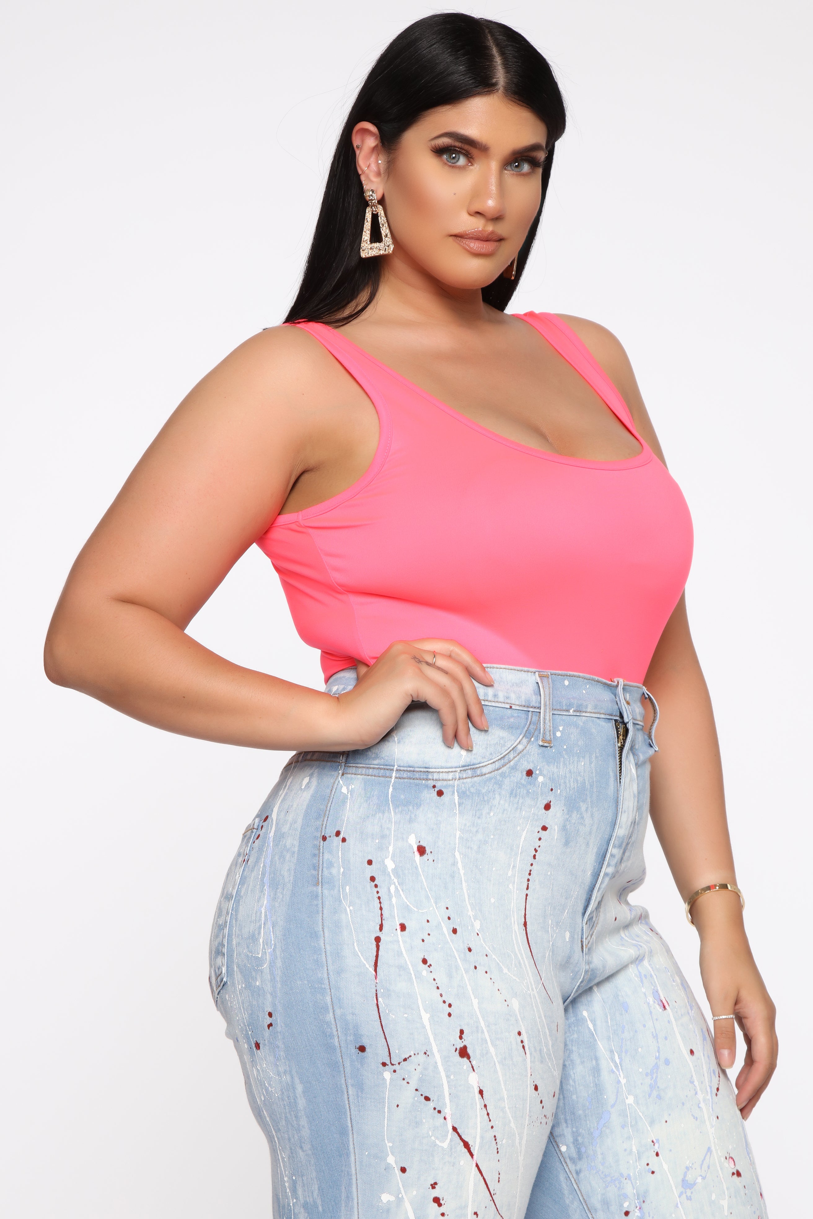 Ava Sleeveless Bodysuit - Neon Pink – Fashion Nova