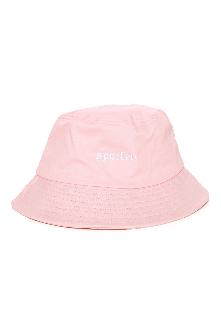 Yes I Am Spoiled Bucket Hat - Pink - Accessories - Fashion Nova