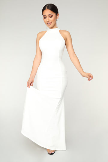 white occasion maxi dress