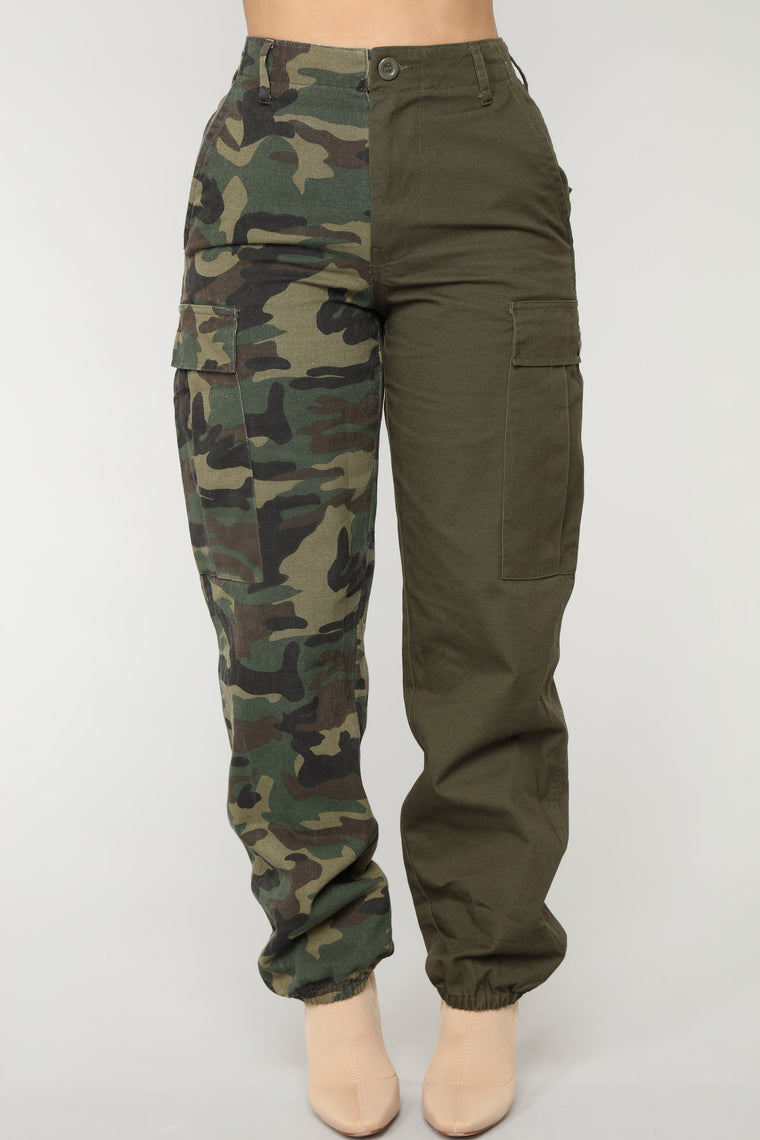 Split Personality Cargo Pants - Olive - Pants - Fashion Nova