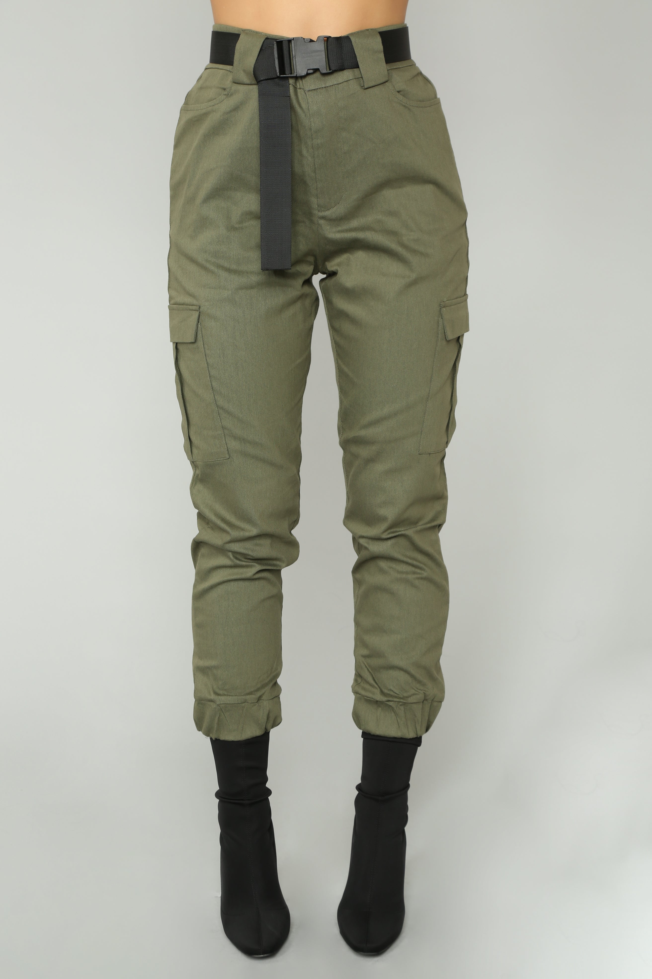 olive cargo joggers womens