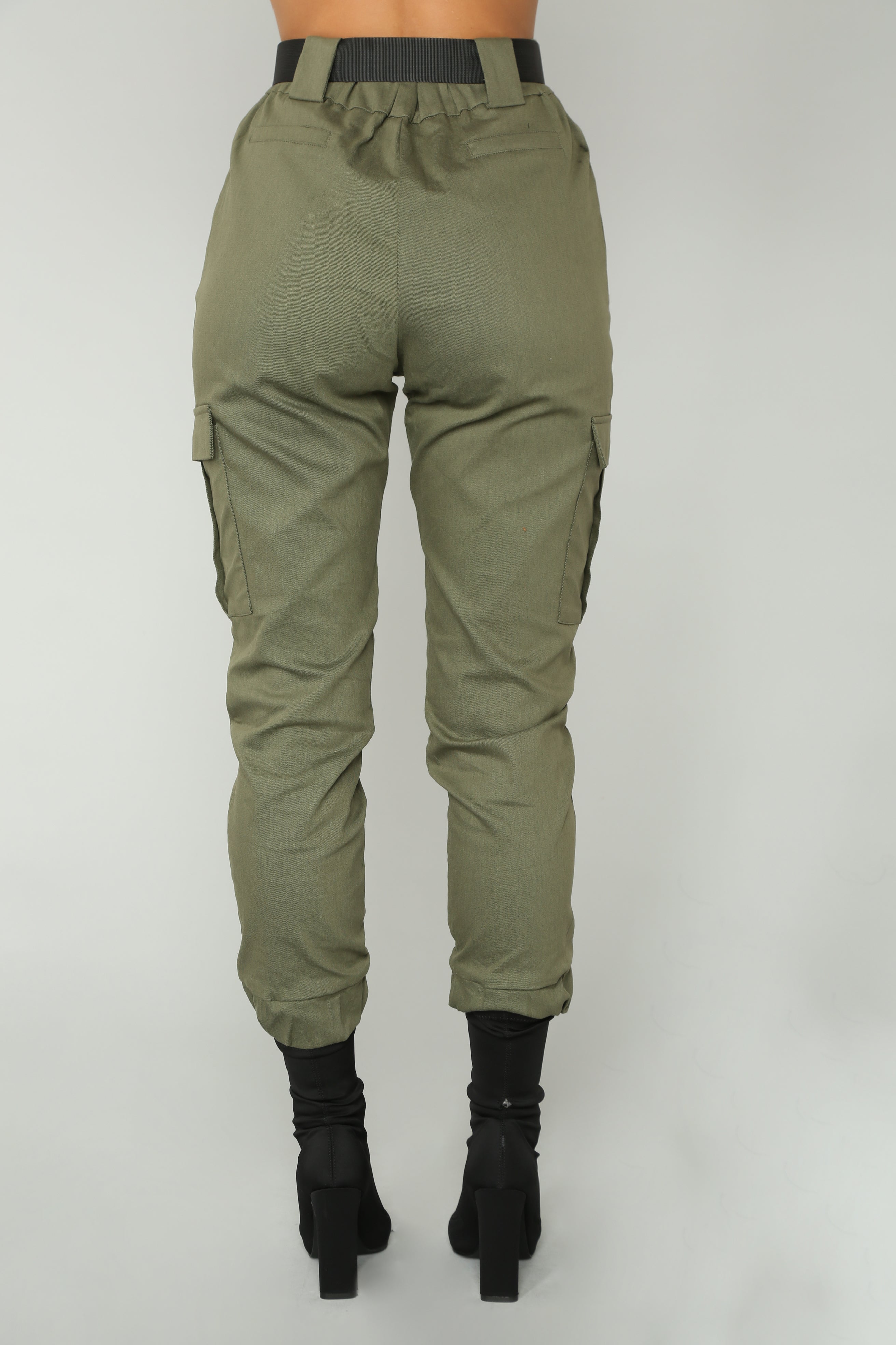 olive green cargo joggers womens