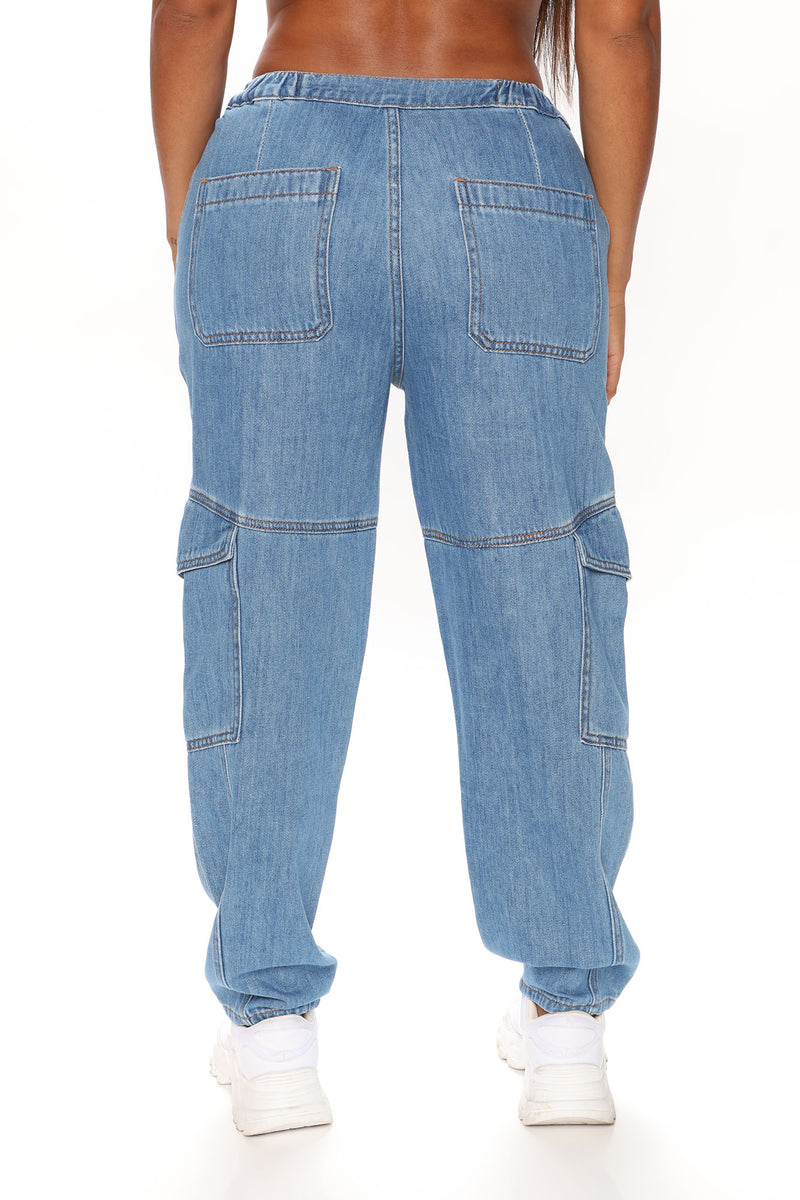 Always On The Cargo Jeans - Medium Blue Wash | Fashion Nova, Jeans ...