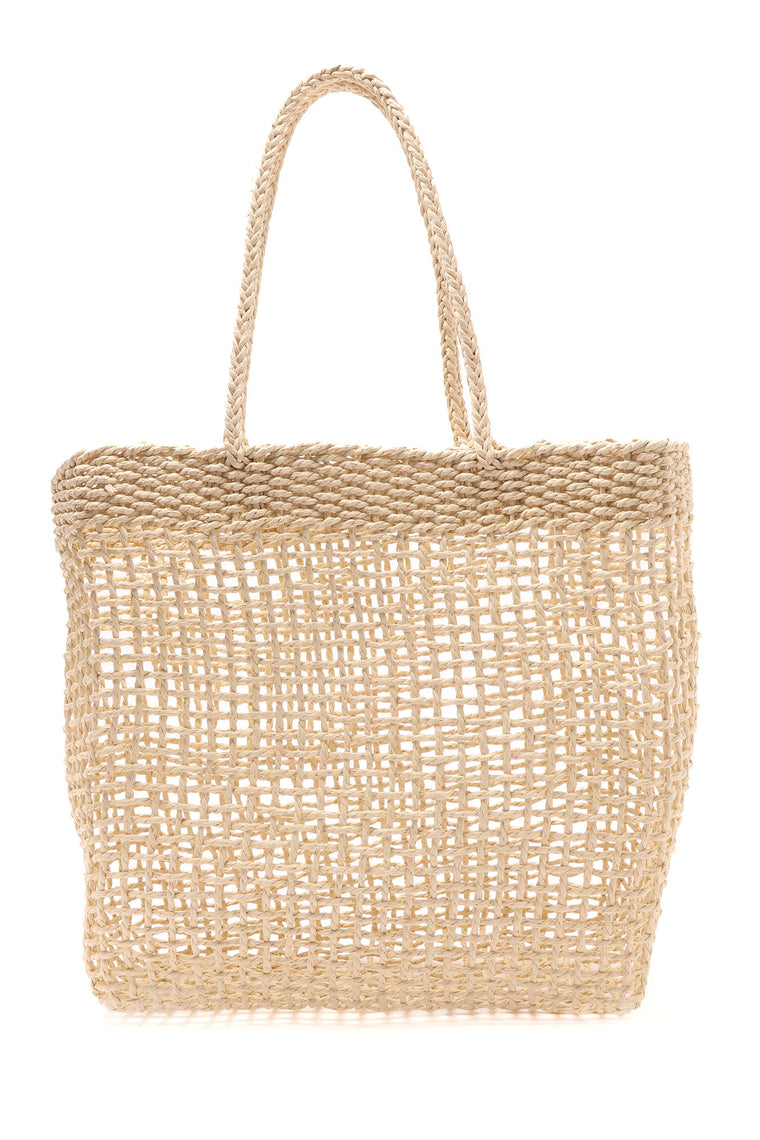 Lay In The Sand Tote Bag - Ivory, Handbags | Fashion Nova