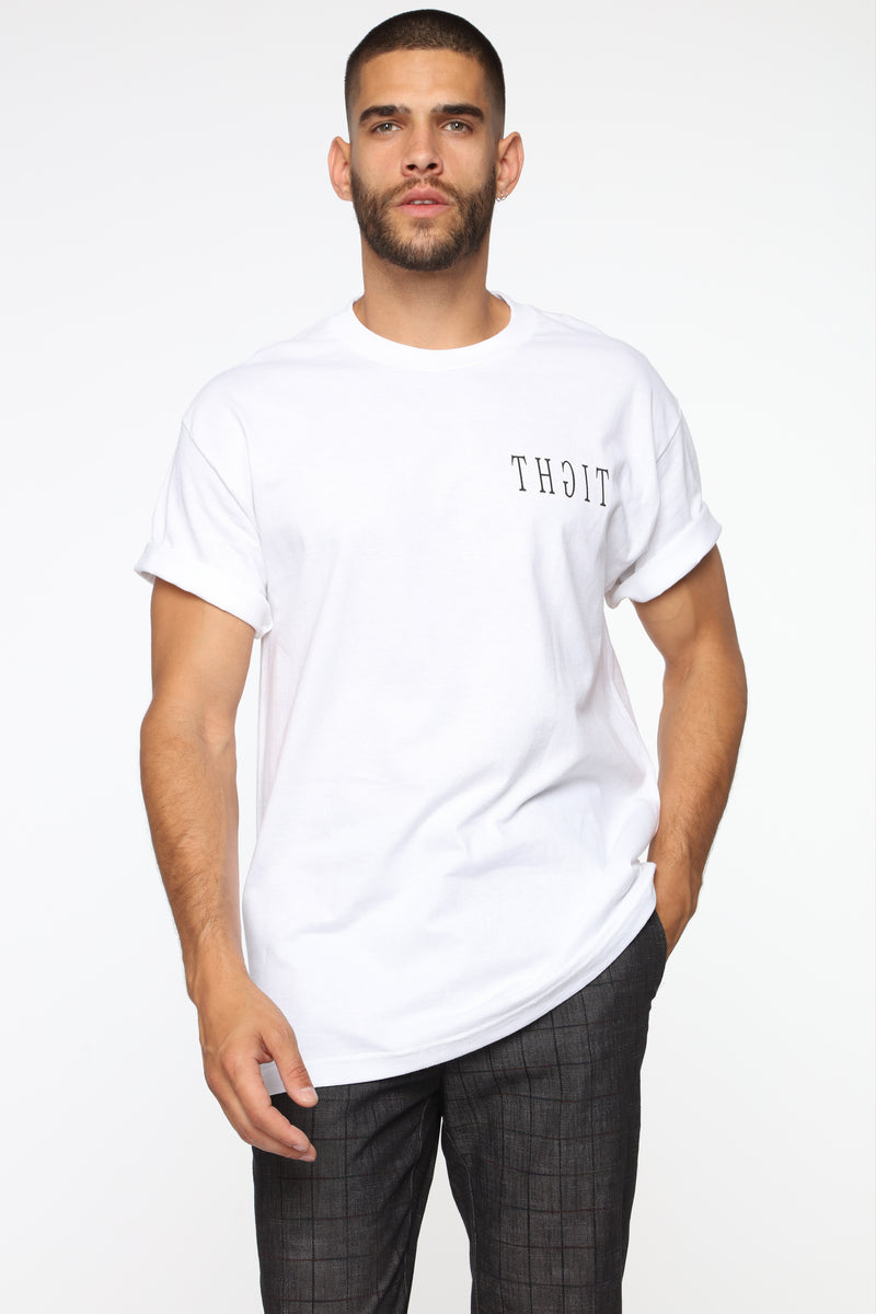 Tight Short Sleeve Tee - White/Black | Fashion Nova, Mens Graphic Tees ...