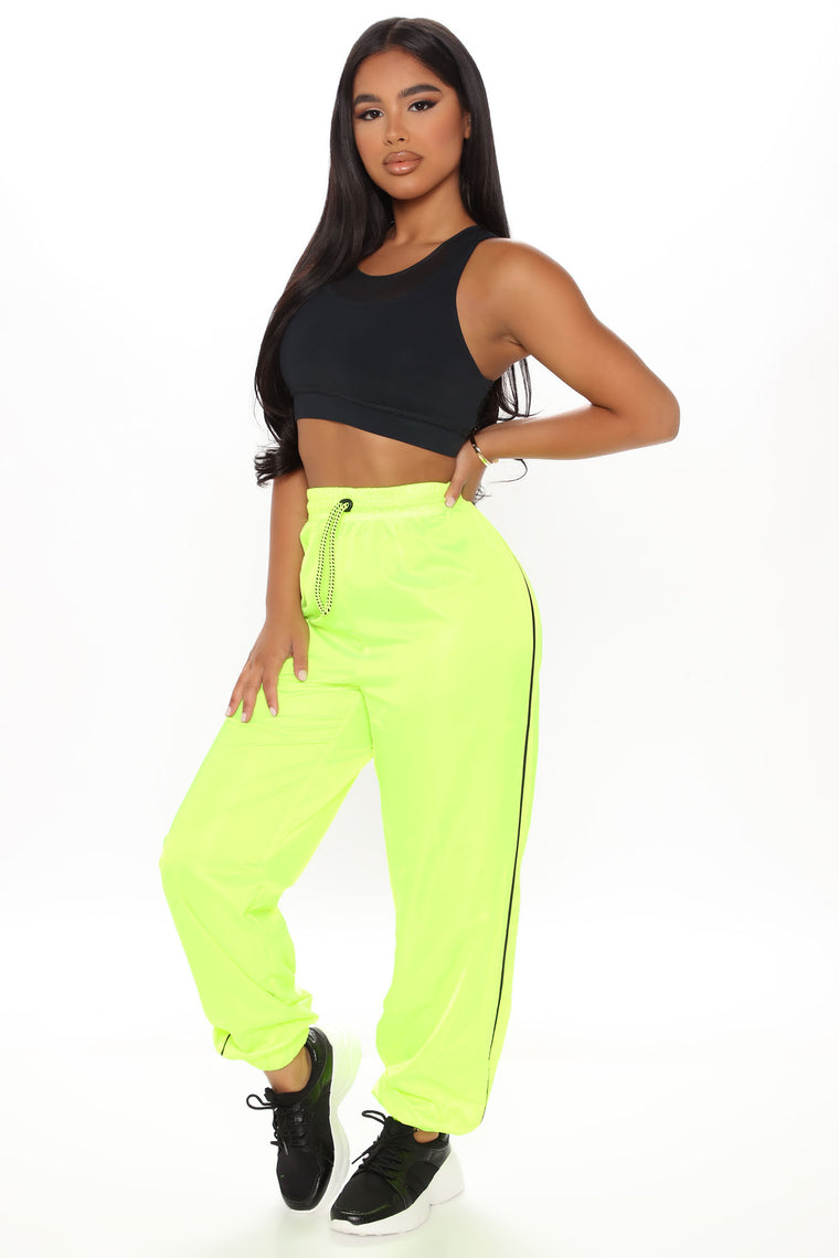 neon yellow joggers