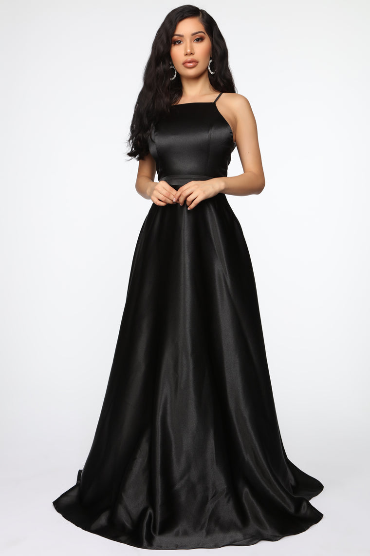 fashion nova black formal dress