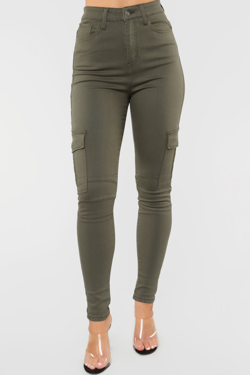 Let's Go All The Way Cargo Jeans - Olive | Fashion Nova, Jeans ...