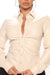 Chrishell Faux Leather Shirt - Cream