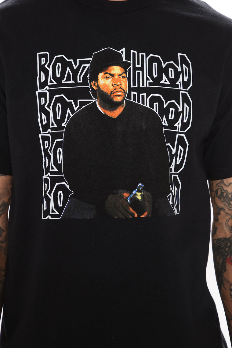 Classic Ice Cube Short Sleeve Tee - Black - Mens Graphic Tees - Fashion