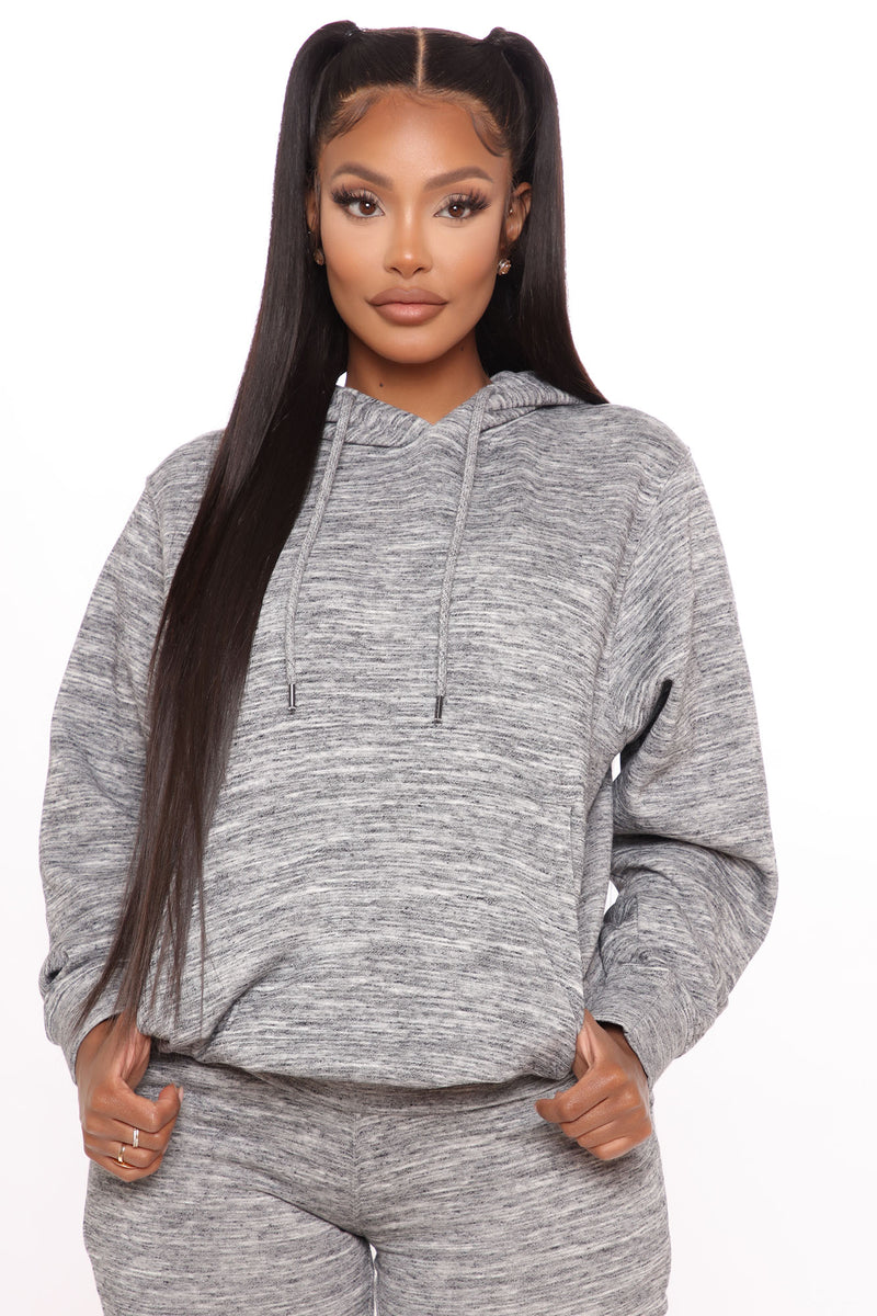 Look Again Hoodie - Charcoal | Fashion Nova, Knit Tops | Fashion Nova