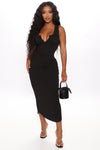 All You Need Midi Dress - Black