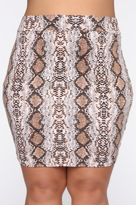 snake print skirt size 16