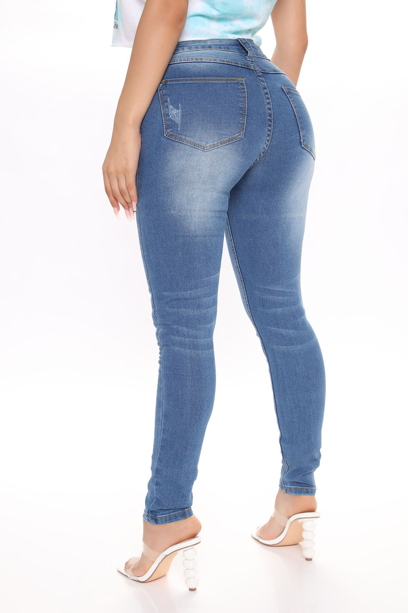 Cailin Mid Rise Skinny Jeans - Medium Blue Wash | Fashion Nova, Jeans ...