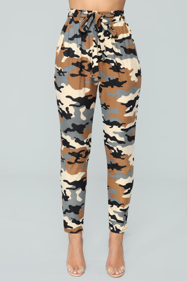 Celine Tie Waist Pants - Camouflage – Fashion Nova