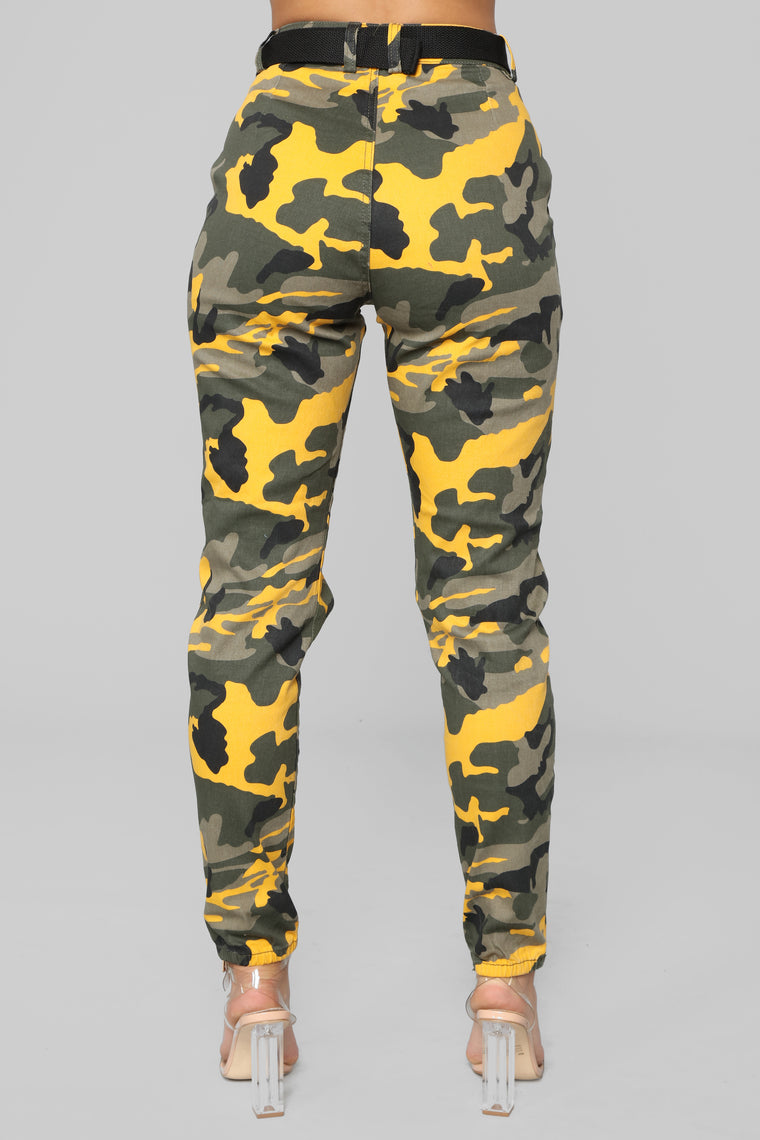 Cadet Kimmy Cargo Joggers - Yellow - Pants - Fashion Nova