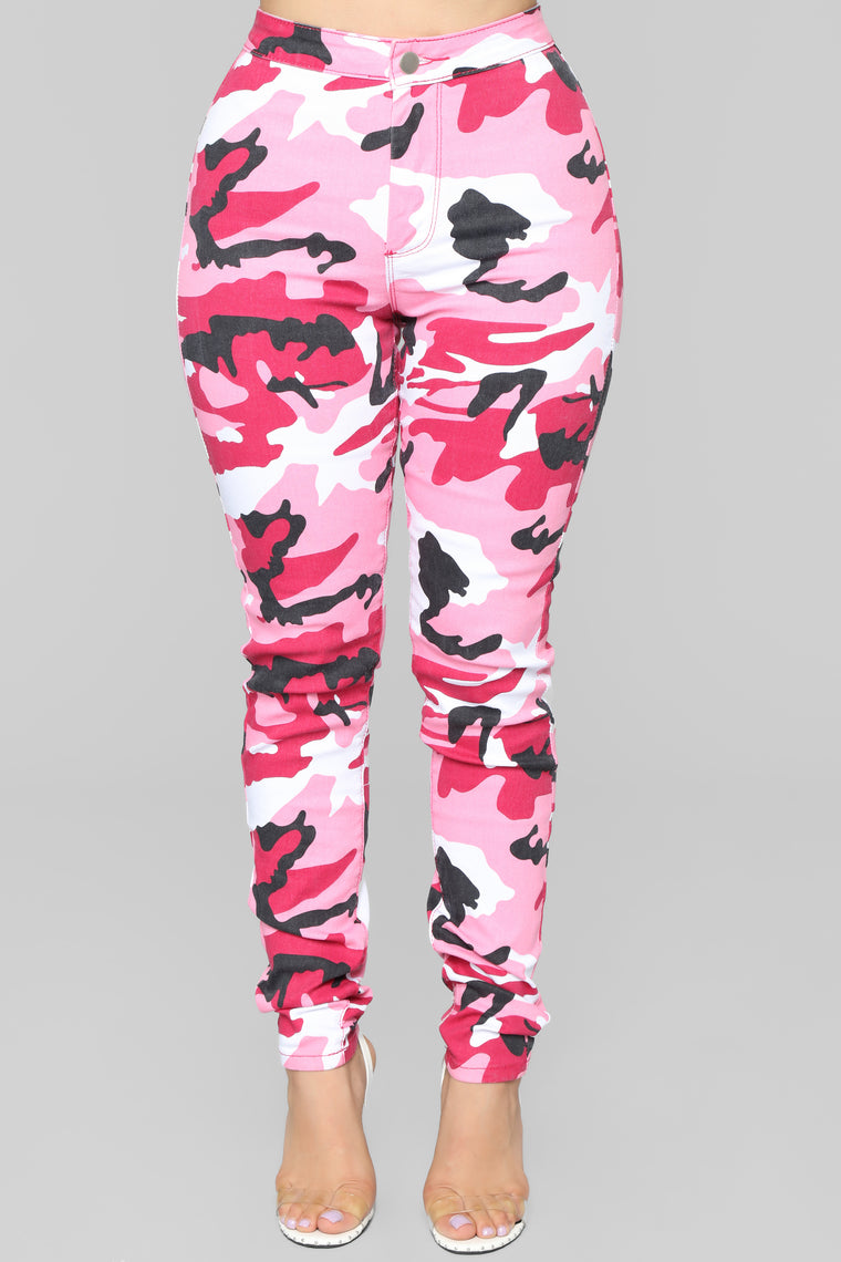 fashion nova pink camo pants
