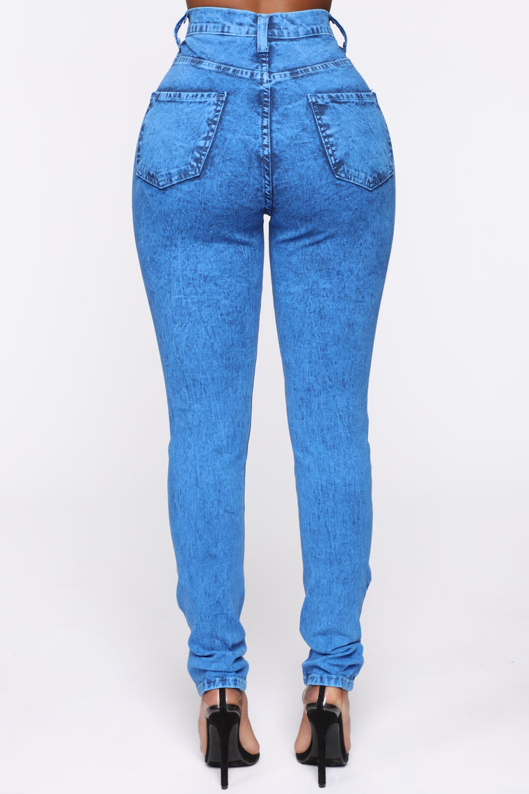 Time For Madness High Rise Skinny Jeans - Blue, Jeans | Fashion Nova