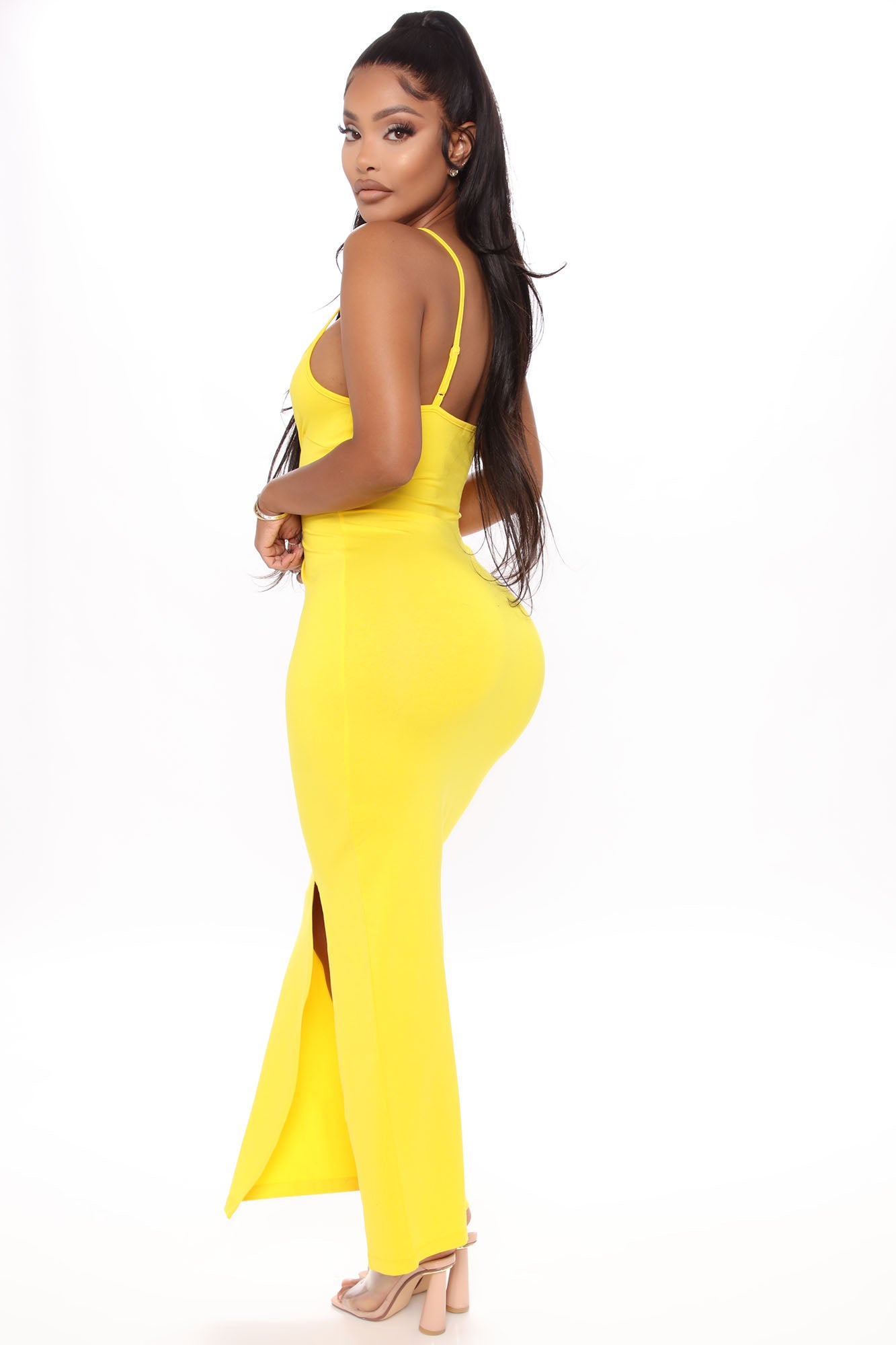 Camila Cami Midi Dress - Yellow – Fashion Nova