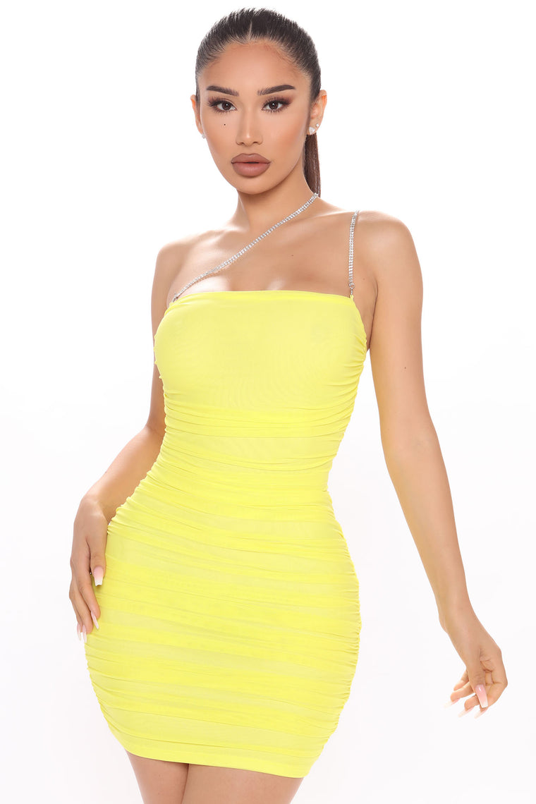 yellow mini dress fashion nova