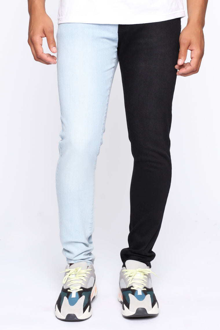 2 color denim jeans