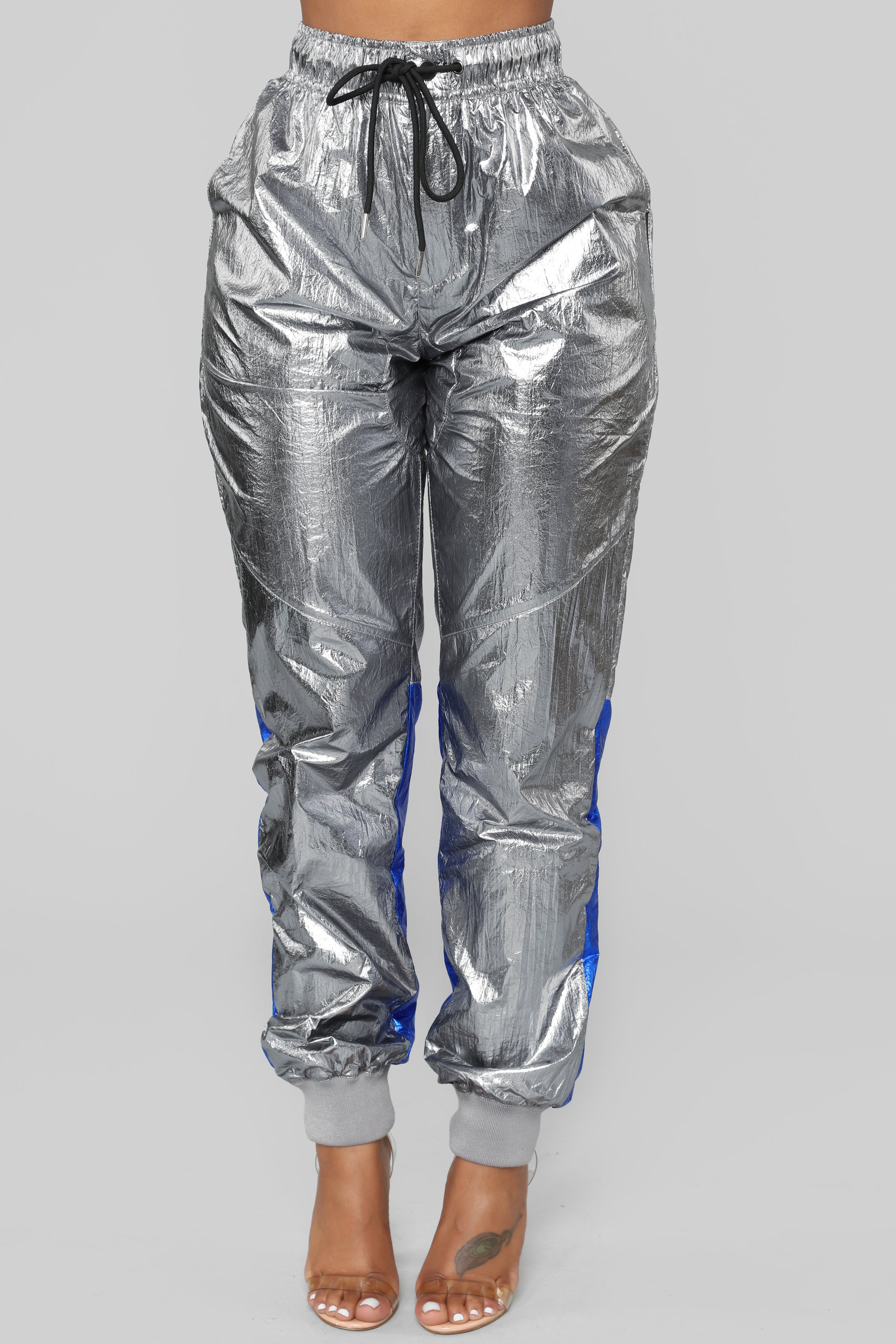 metallic joggers