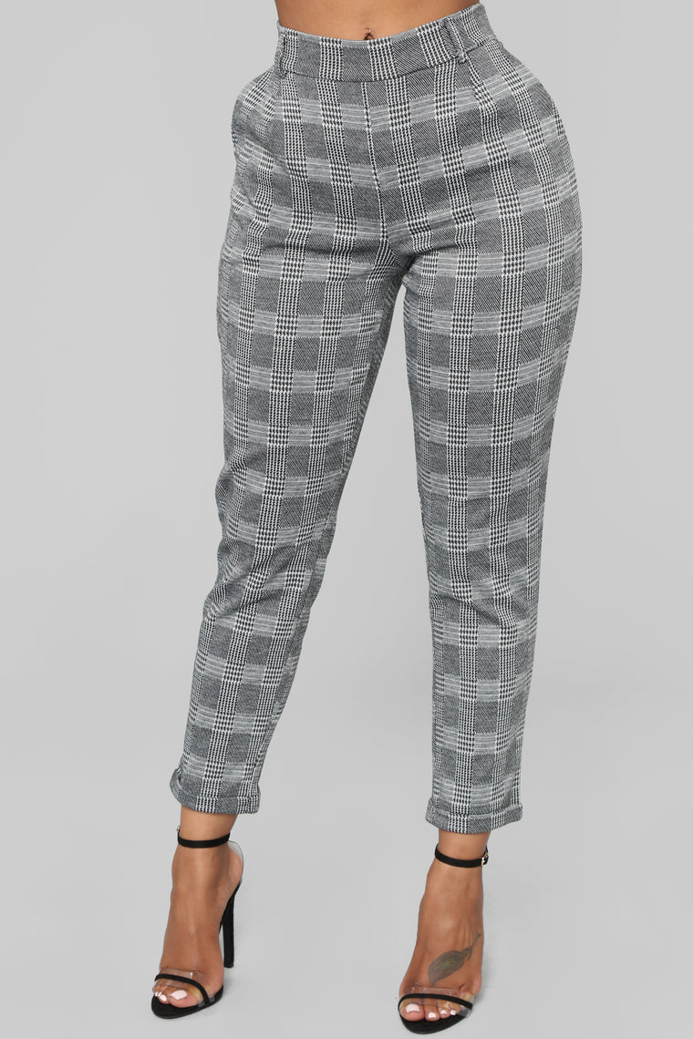checkered business pants