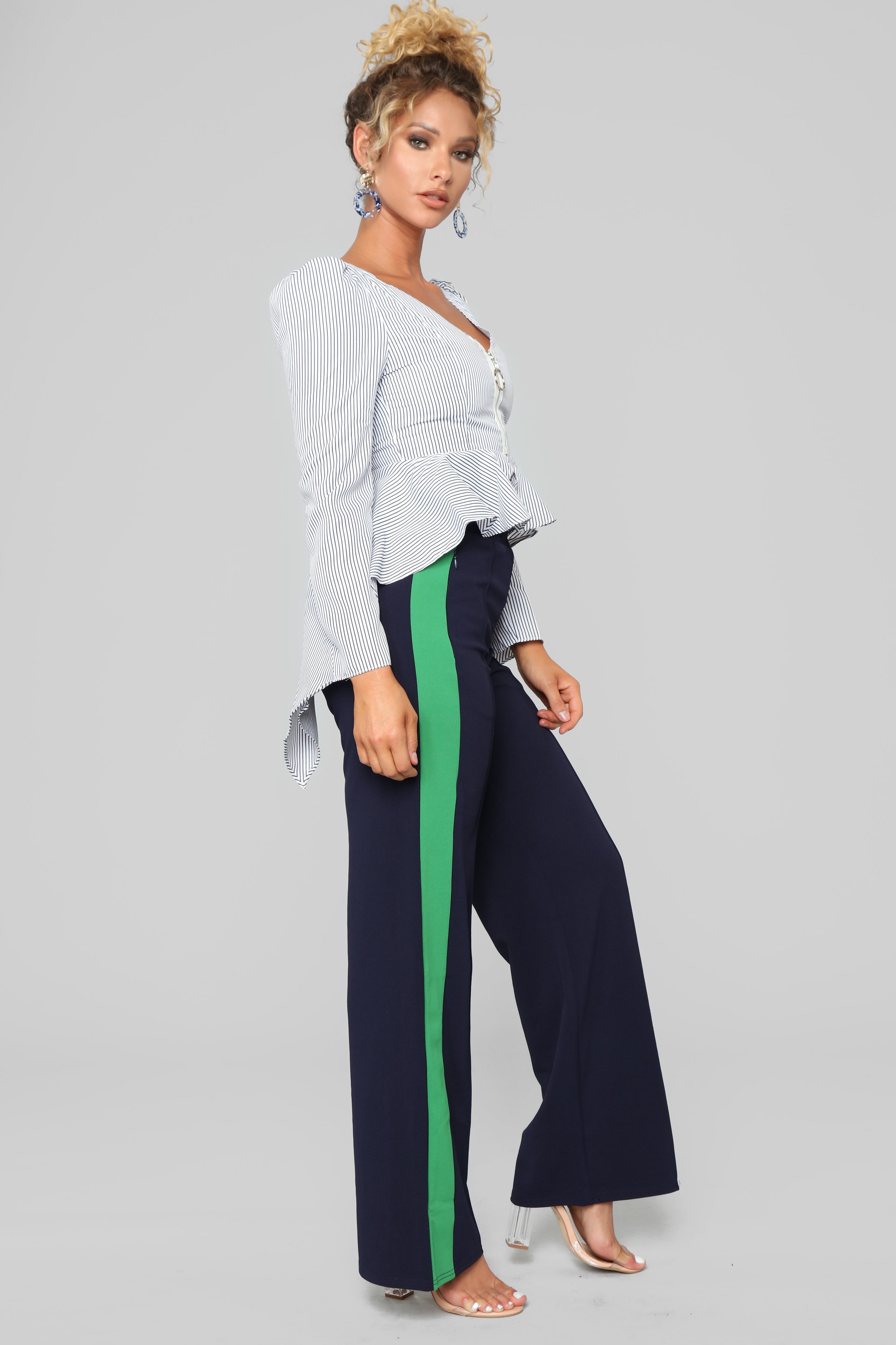 ladies trousers with stripe down side