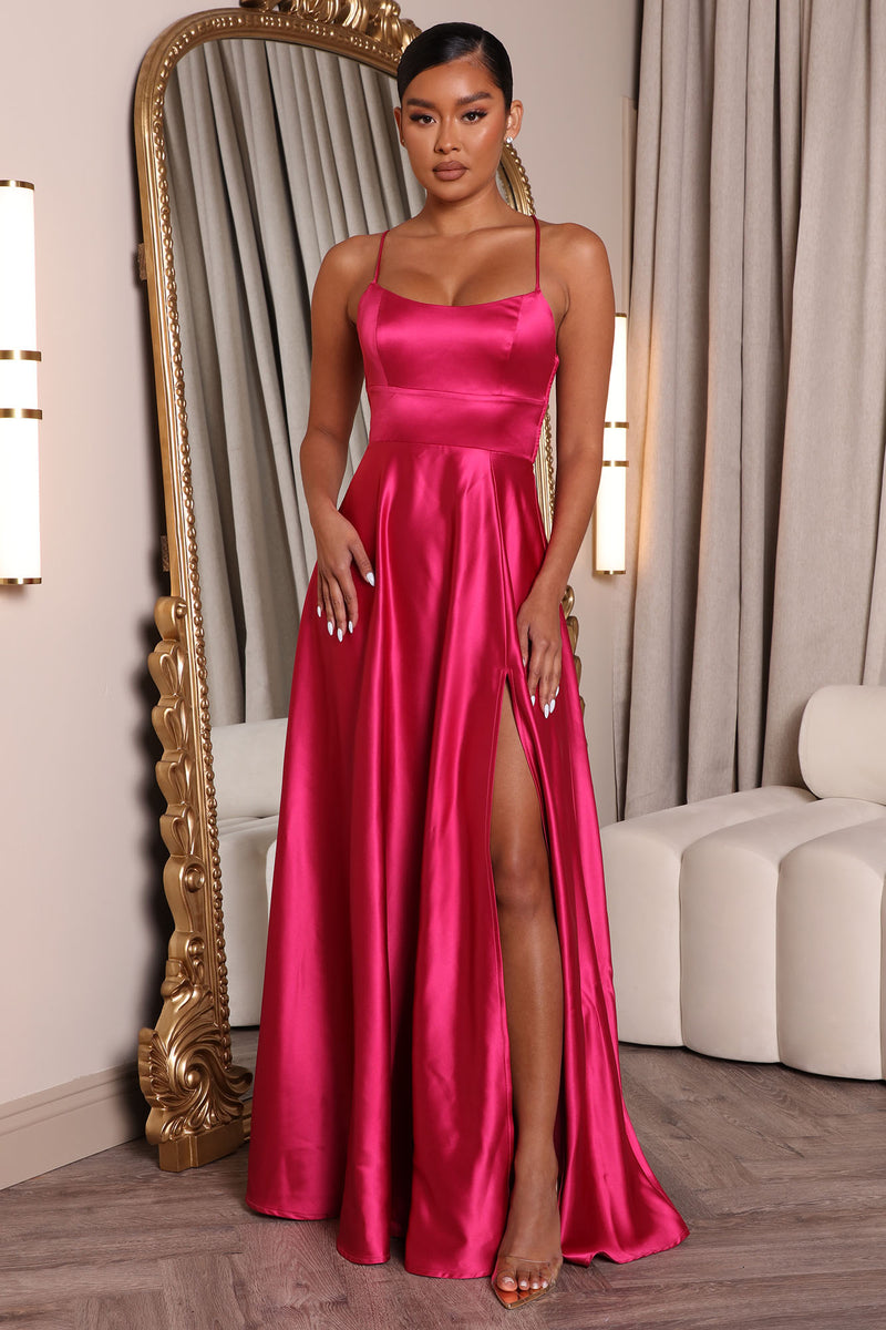 Clara Satin Maxi Dress - Hot Pink | Fashion Nova, Dresses | Fashion Nova