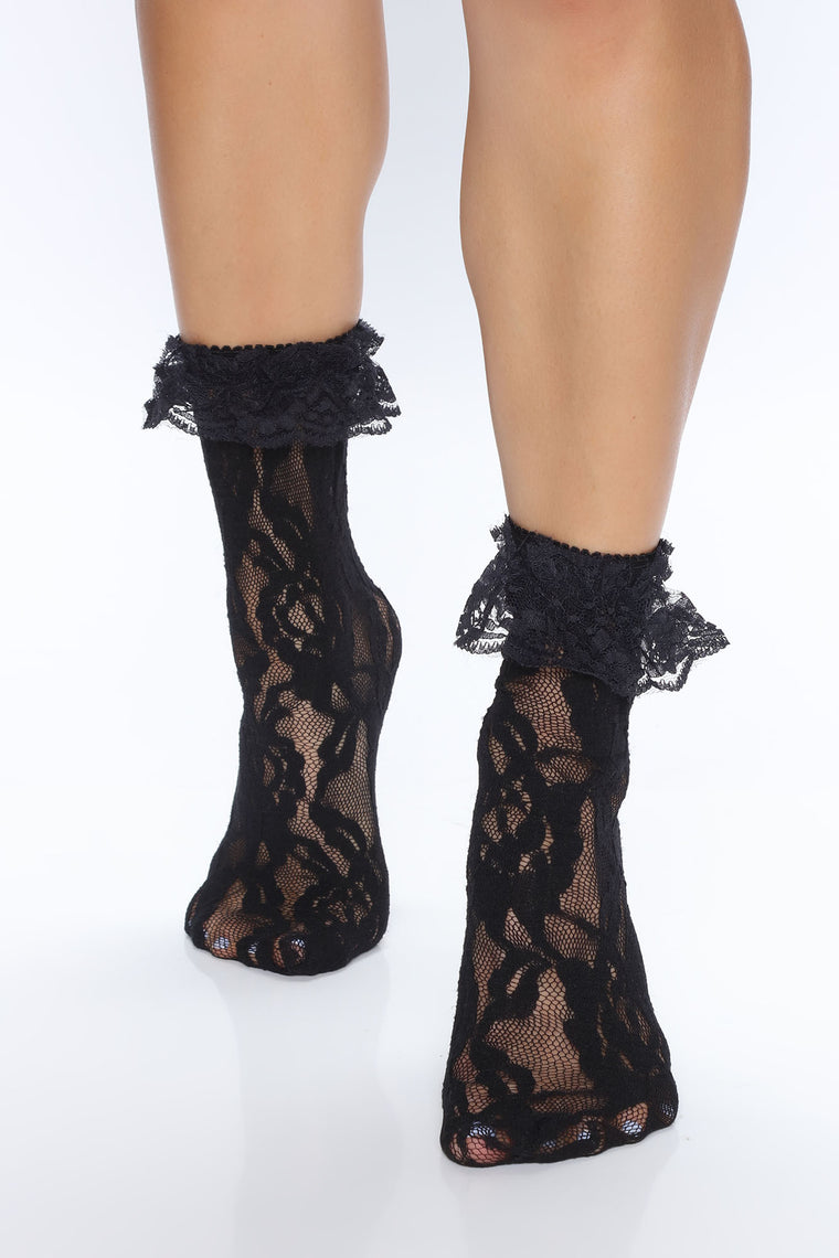 Little Cutie Socks - Black, Accessories | Fashion Nova