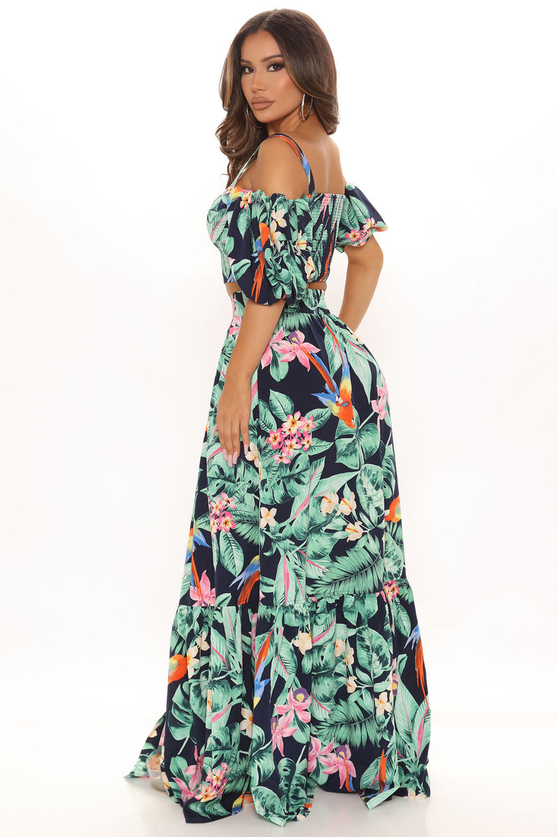 Tropical Moment Maxi Skirt Set - Navy/Multi | Fashion Nova, Matching ...