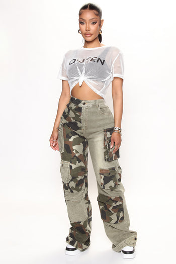 Fashion Nova Women's Paparazzi Camo Jogger Pant