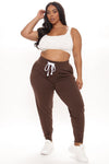 Relaxed Vibe Joggers - Chocolate