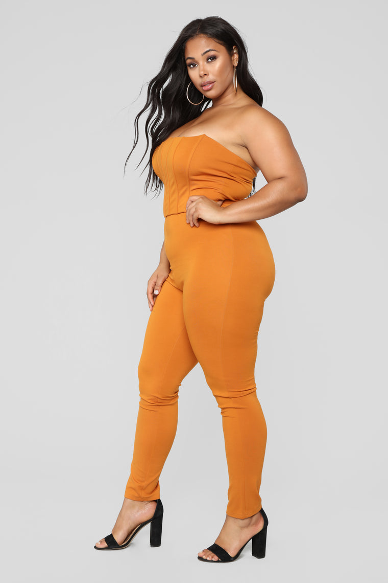 When I Walk In Jumpsuit - Cognac, Jumpsuits | Fashion Nova