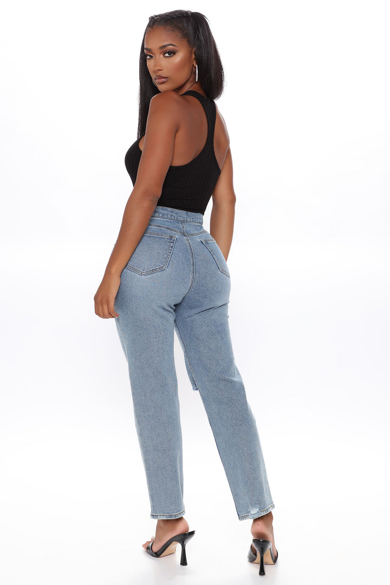 Two Times The Fun Straight Leg Jeans - Medium Blue Wash, Jeans ...