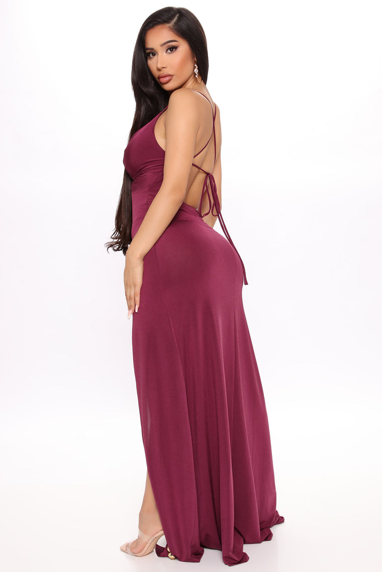 magenta maxi dress