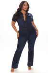 Day Dreaming Denim Jumpsuit - Denim