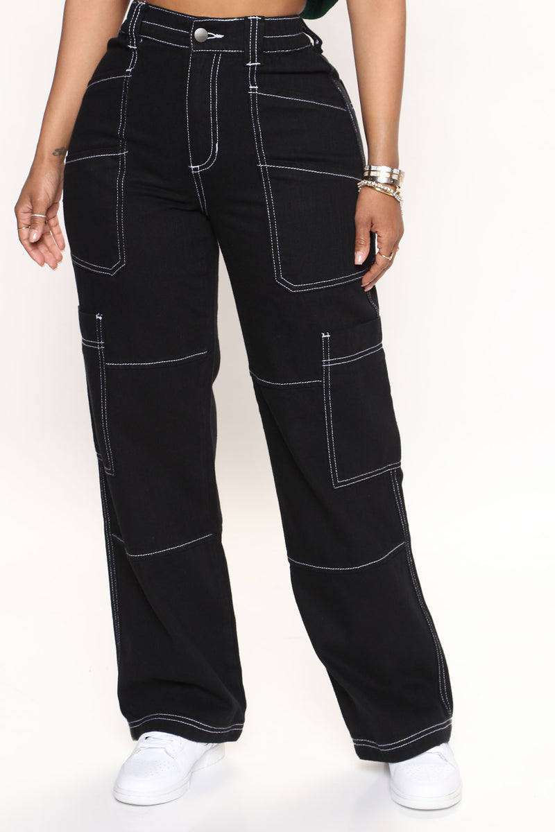 Autobiography Cargo Wide Leg Jeans - Black | Fashion Nova, Jeans ...