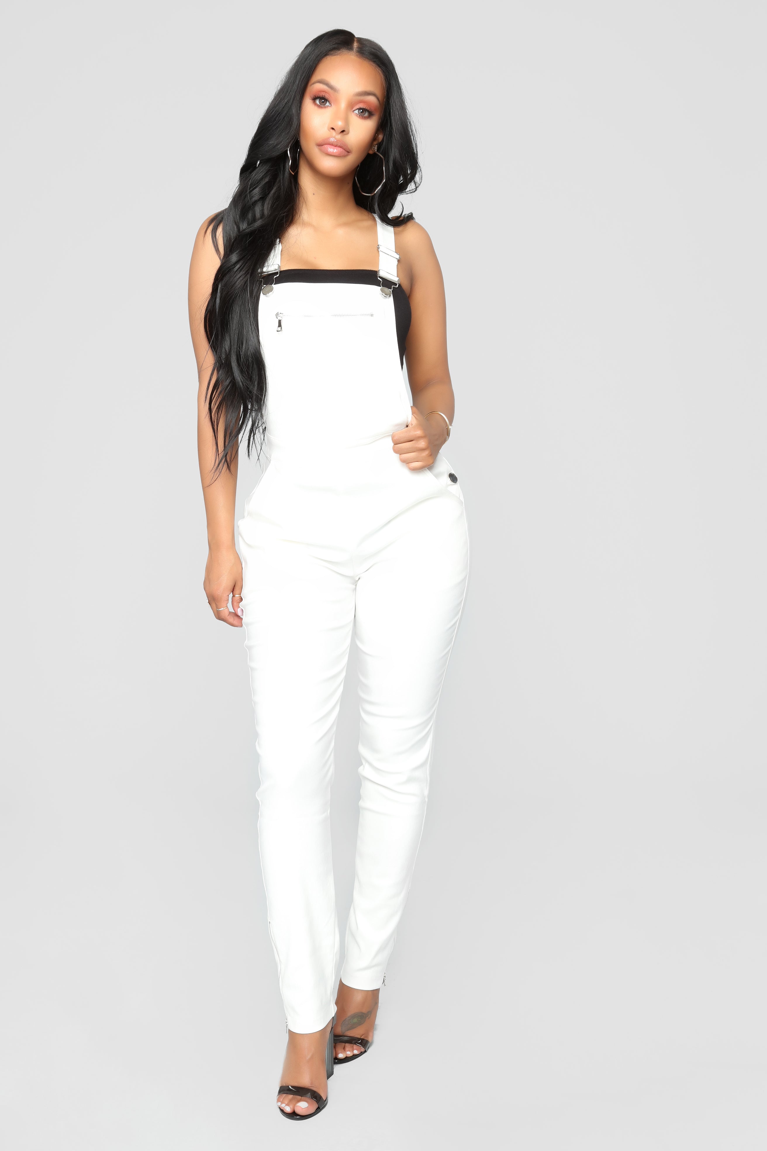 white overall jumpsuit