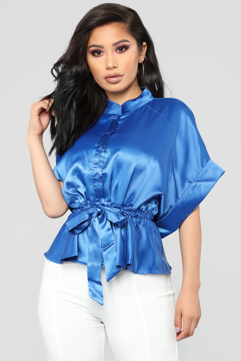 Tamia Statement Blouse - Royal | Fashion Nova, Shirts & Blouses ...