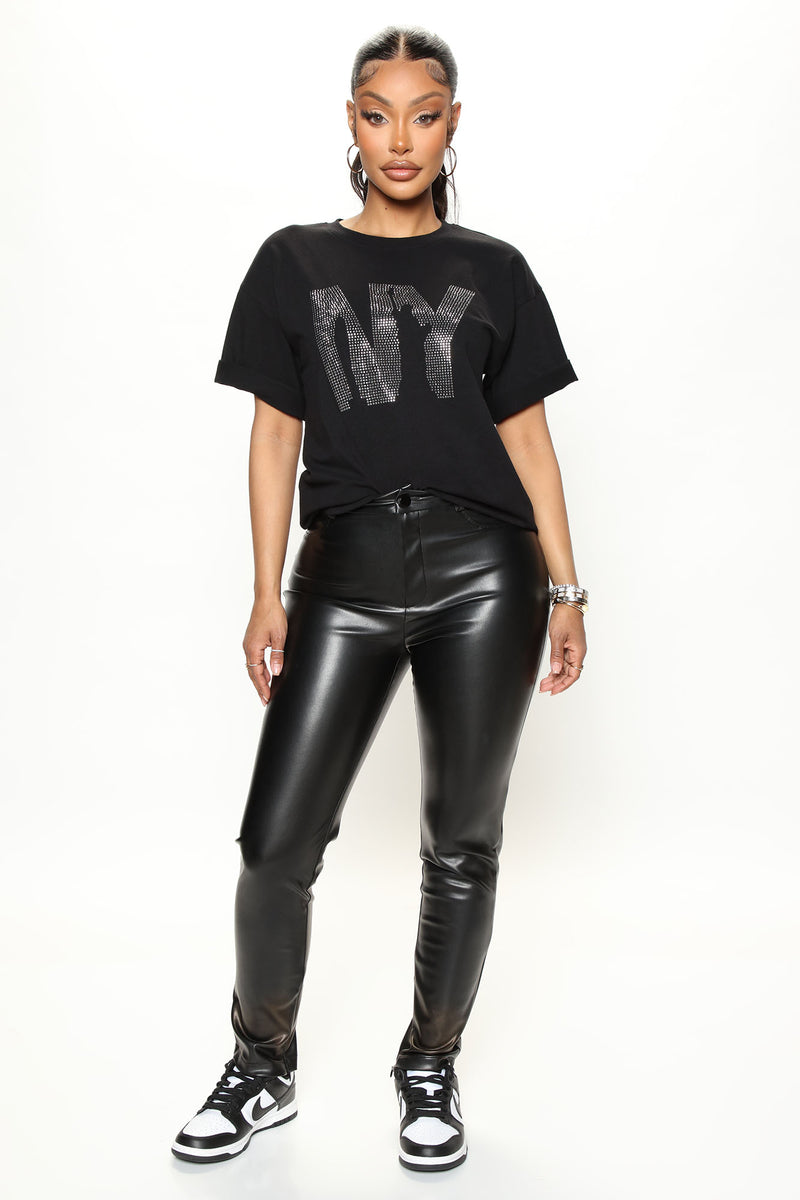 N.Y Rhinestone T-Shirt - Black | Fashion Nova, Screens Tops and Bottoms ...