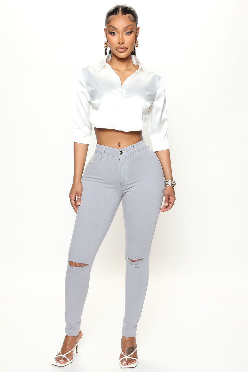 Grand Entrance Satin Top - White | Fashion Nova, Shirts & Blouses ...