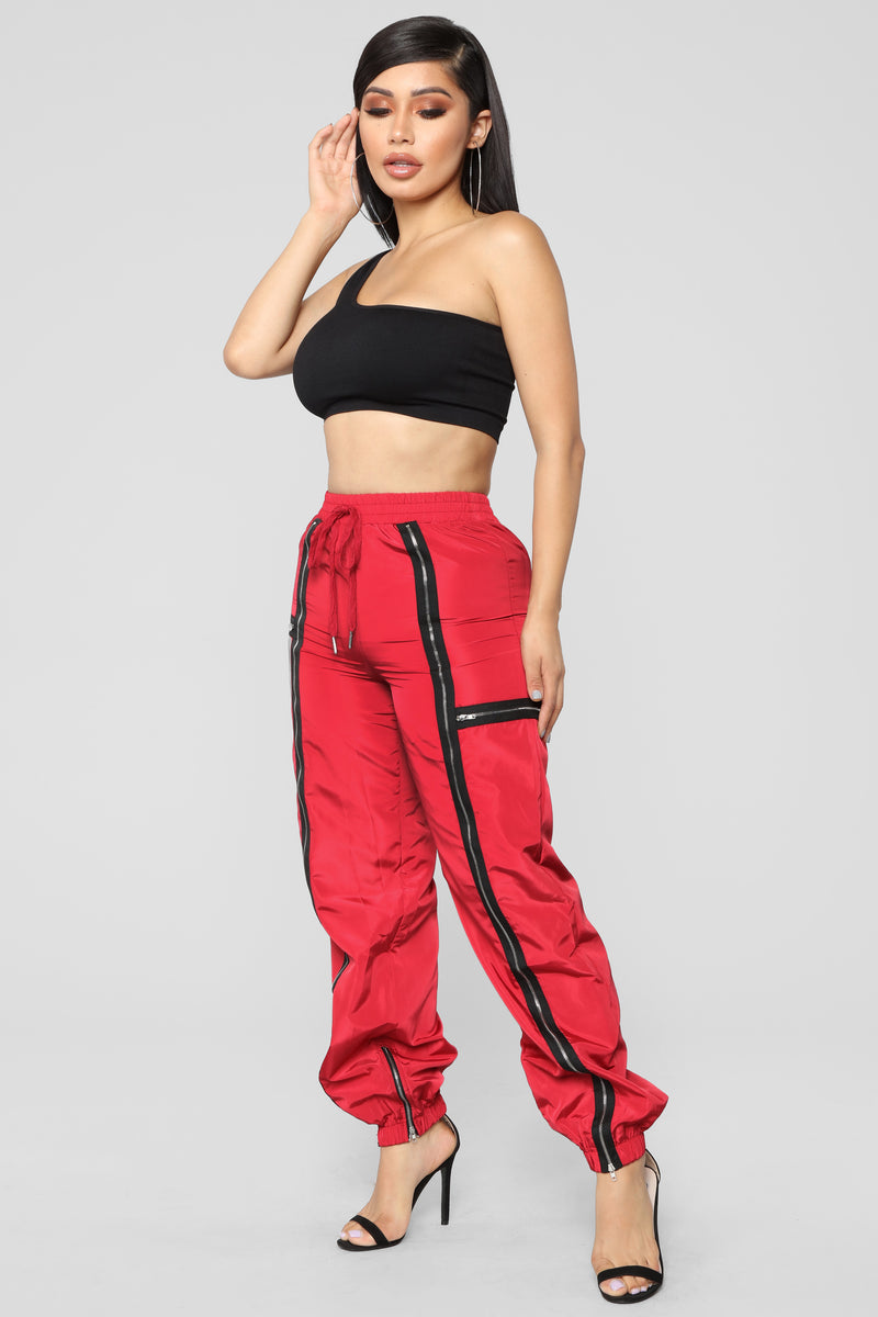 Rich Like Kimye Joggers - Red | Fashion Nova, Pants | Fashion Nova