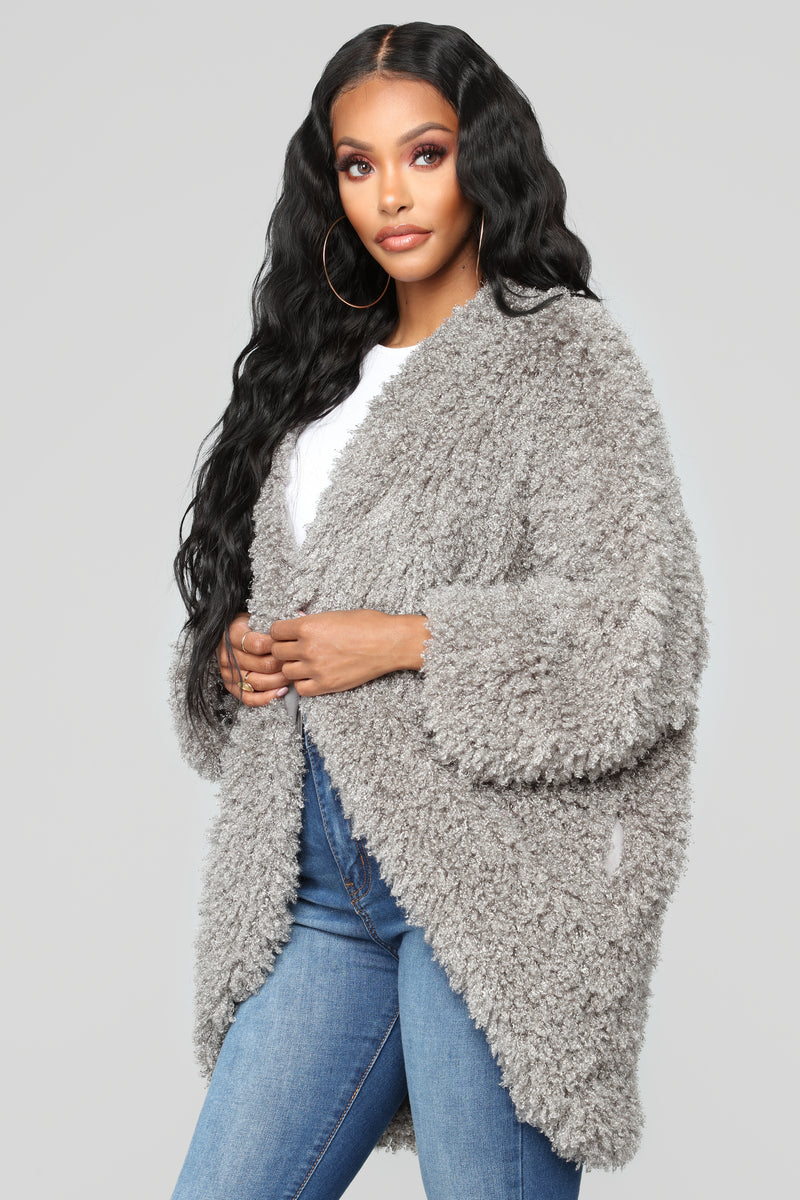 Warm Embrace Faux Fur Jacket - Grey | Fashion Nova, Jackets & Coats ...