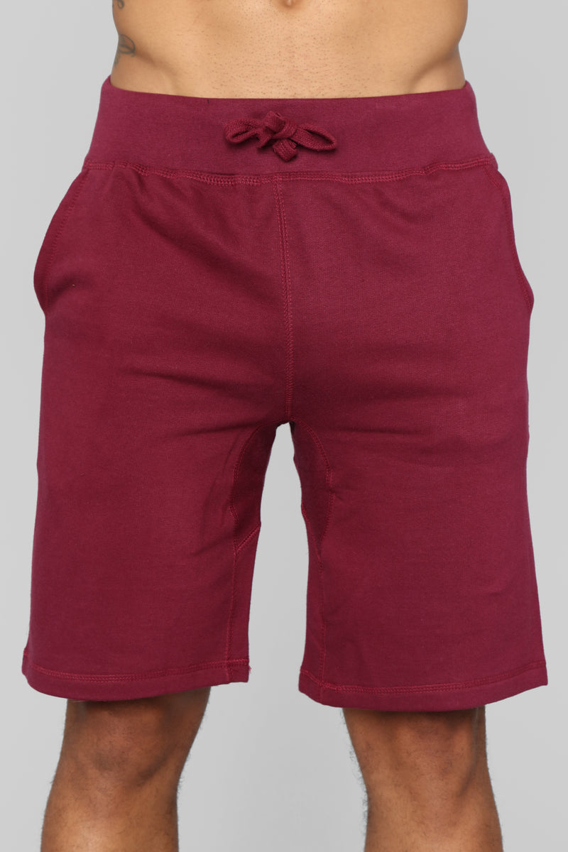 Tyson Sweatshort - Burgundy | Fashion Nova, Mens Shorts | Fashion Nova