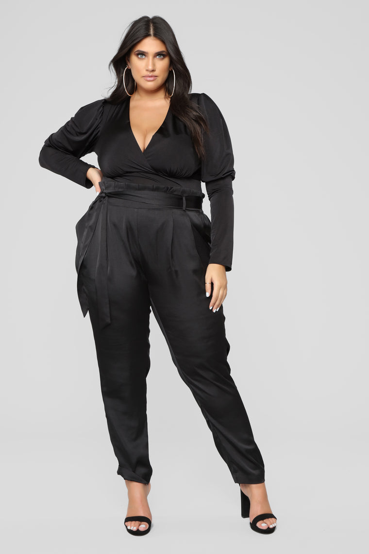 Teresa Tie Waist Pants - Black, Pants | Fashion Nova