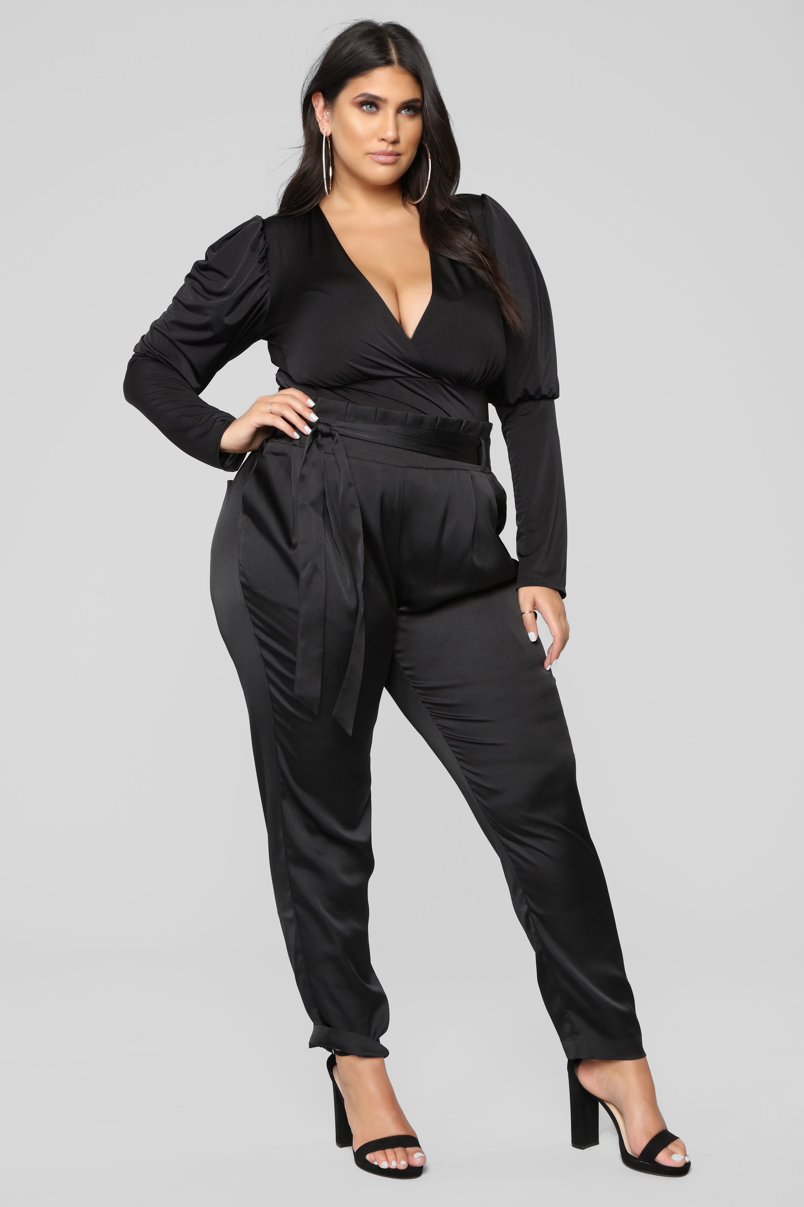 Teresa Tie Waist Pants - Black – Fashion Nova